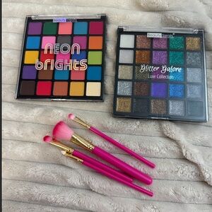 Beauty Treats Neon Brights and Glitter Galore Eyeshadow Palette Set